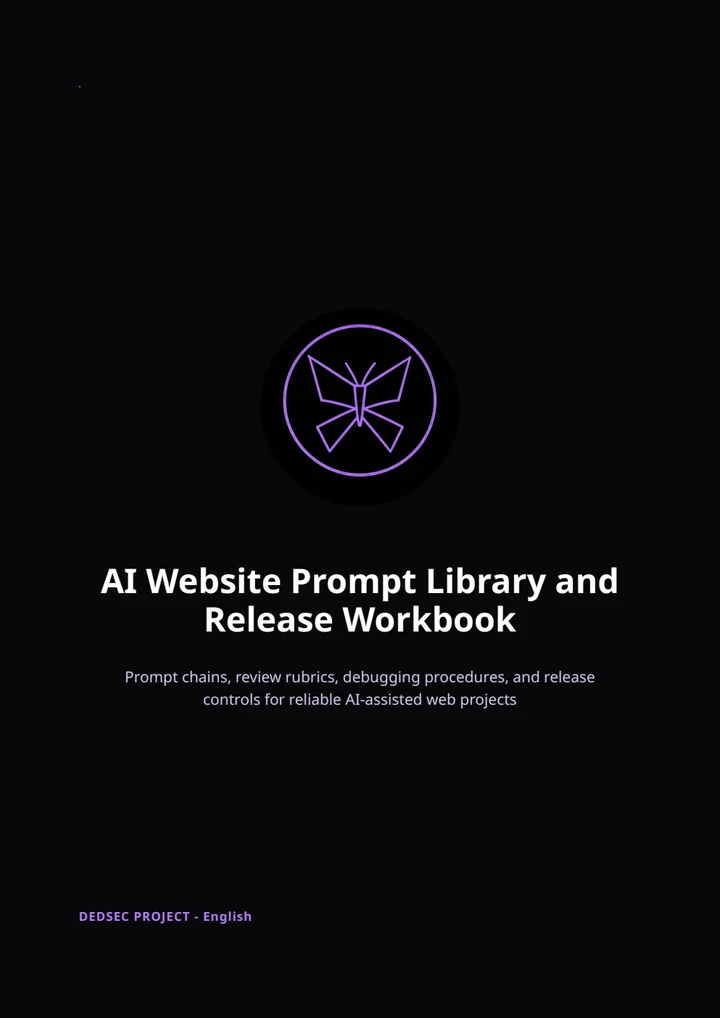 Cover of AI Website Prompt Library and Release Workbook